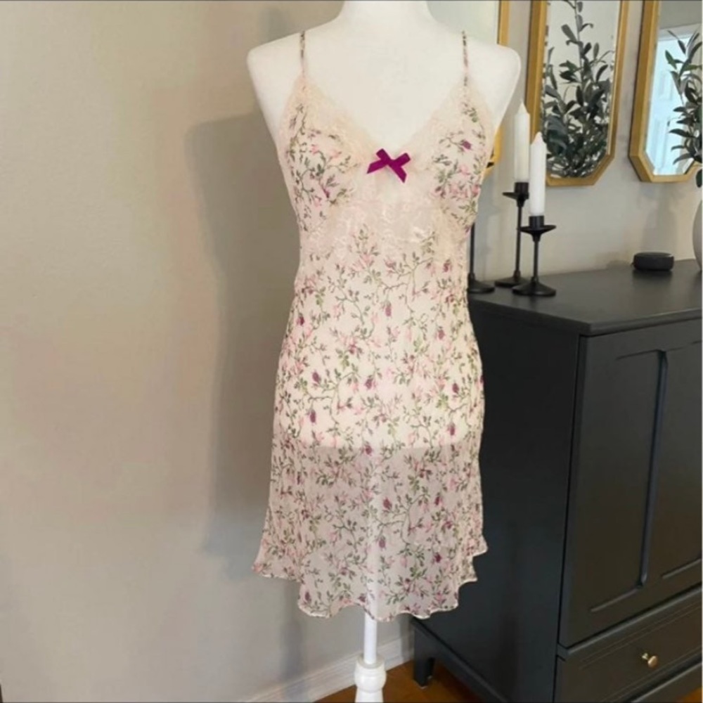 Victoria's Secret Sheer Lace Slip Large